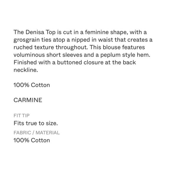 Ulla Johnson Denisa Carmine Peplum Blouse Dark Academia Boho Preppy Floral Sz M - Picture 9 of 9